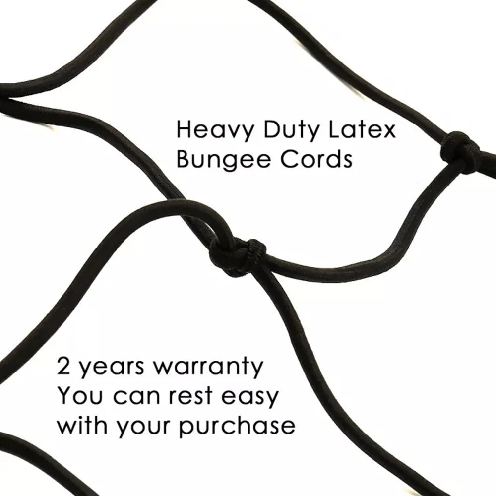 Latex Heavy Duty Cargo Net for Pickups Car Mesh Holes Cord Net for Truck Bed Roof Rack 120cmx90cm 88 Grids Cargo Organizer Net with Hooks - 6