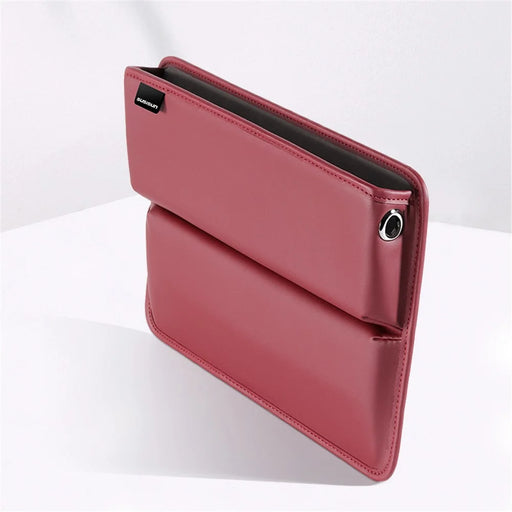049 Car Seat Gap Organizer Front Car Seat Crevice Storage Box - Wine Red - 2