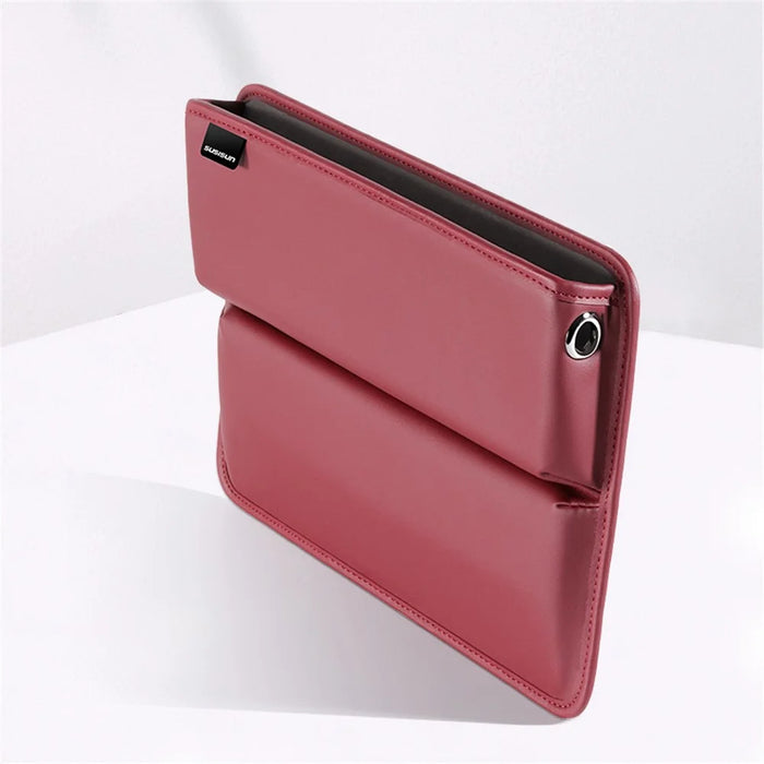 049 Car Seat Gap Organizer Front Car Seat Crevice Storage Box - Wine Red - 2
