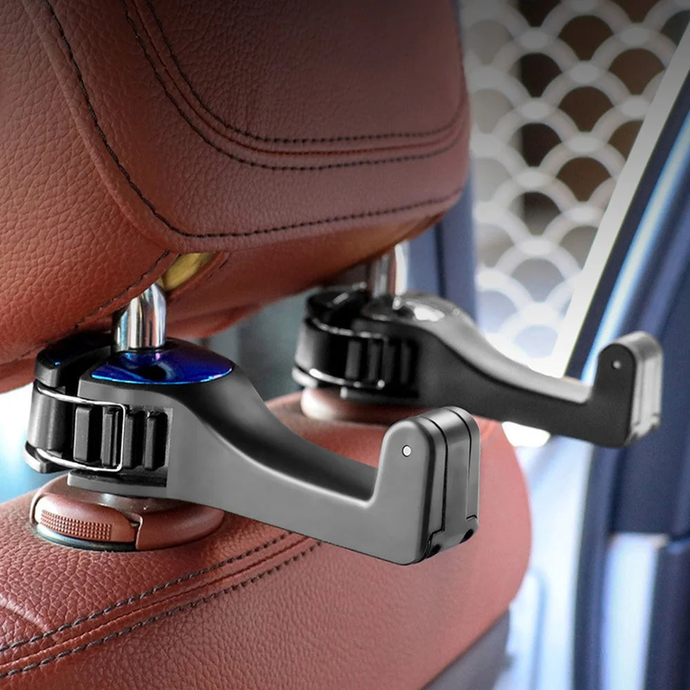 CS-G02 Multifunctional Back Seat Headrest Holder Hanger Holder Hook for Car Vehicle SUV - Silver - 2