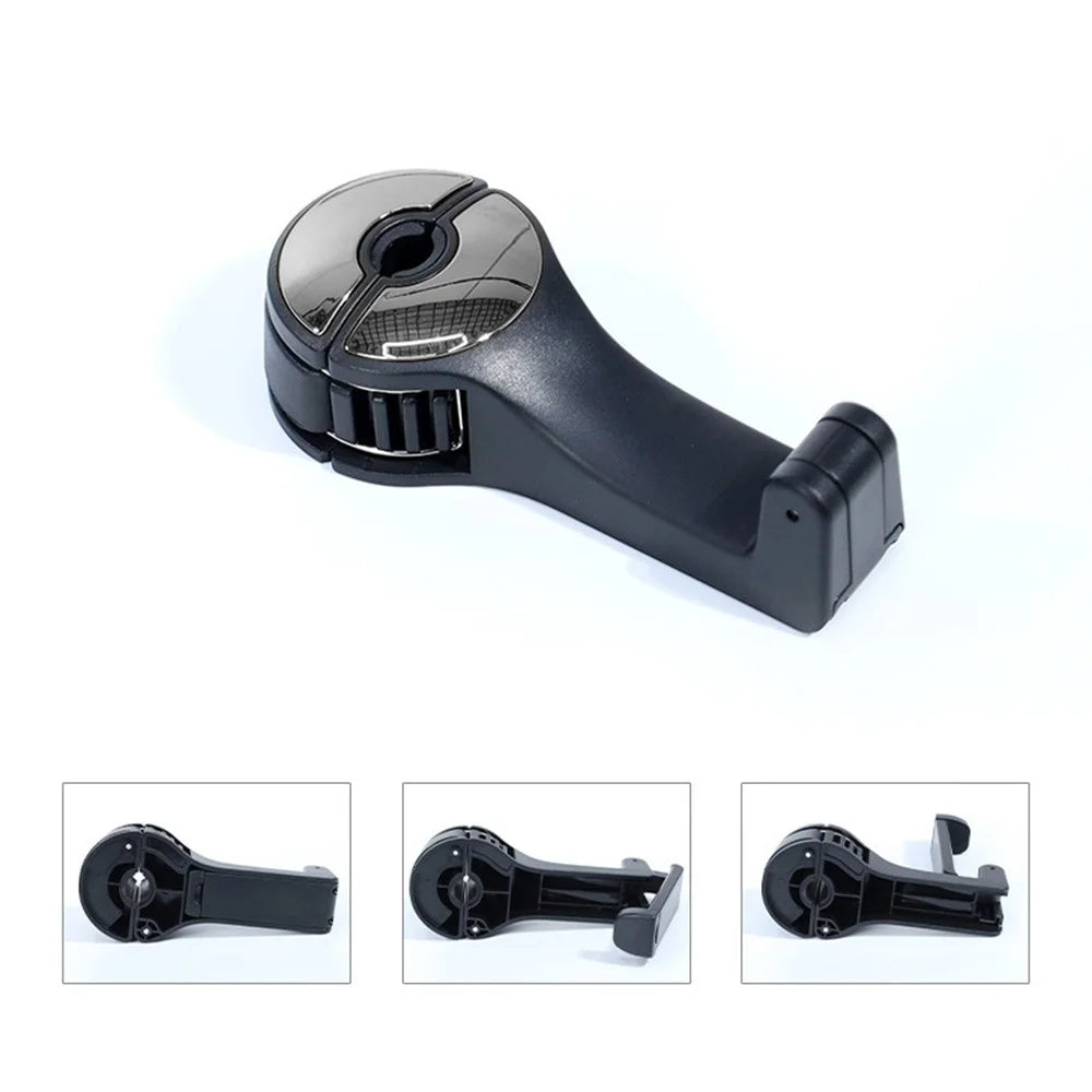 CS-G02 Multifunctional Back Seat Headrest Holder Hanger Holder Hook for Car Vehicle SUV - Silver - 7