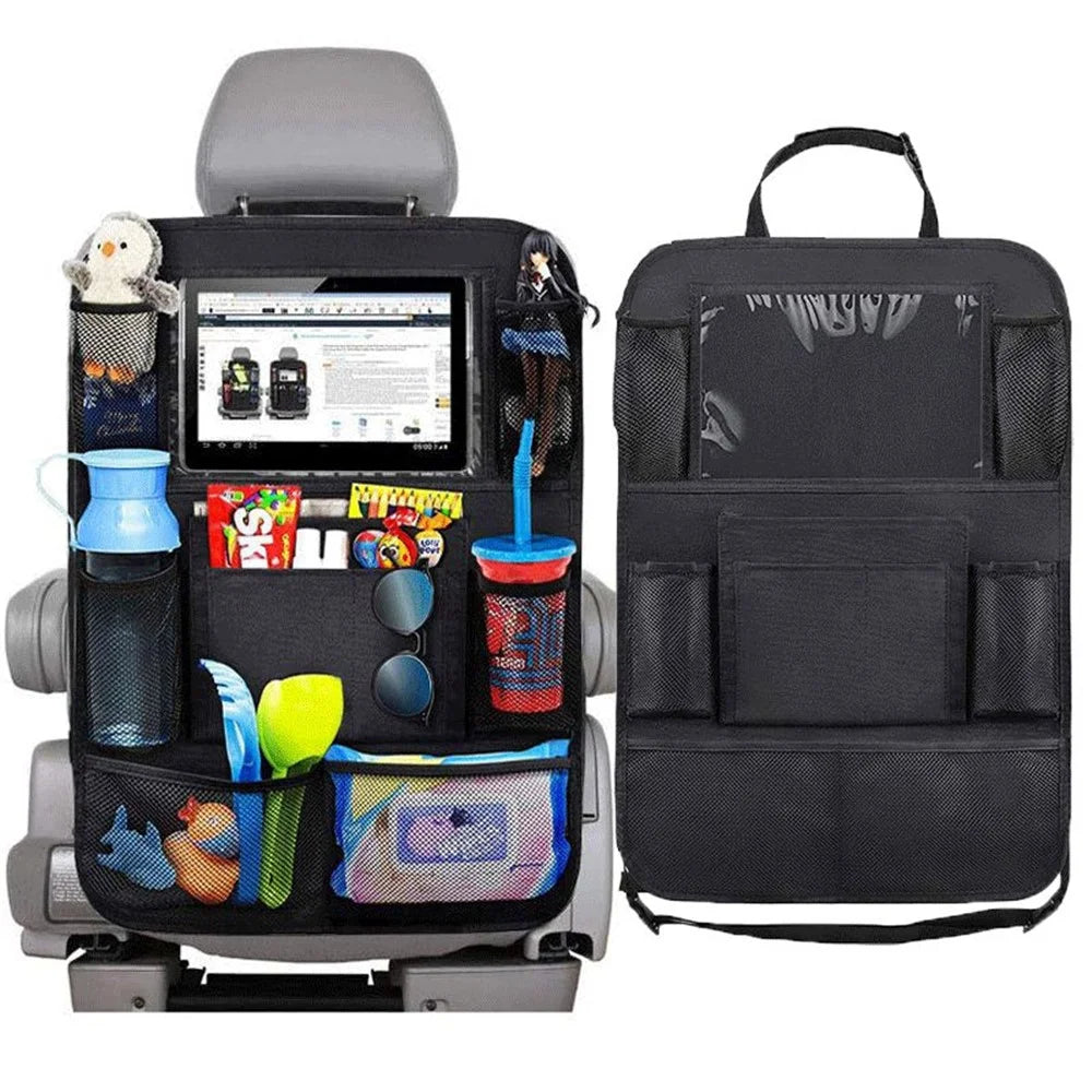 Multifunction Car Back Seat Organizer Bag Automotive Seat Back Organizer with Touch Screen Tablet Holder - 2