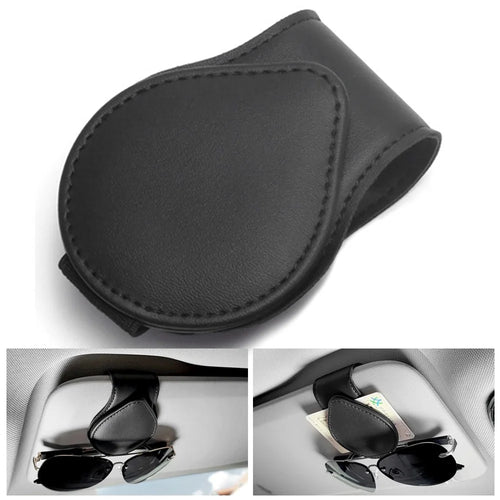 Portable Sunglasses Holder Bill Holder Clip Card Storage Accessories for Car Visor - Black - 1