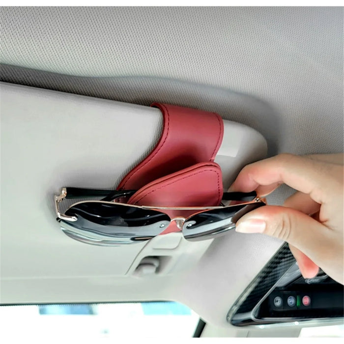 Portable Sunglasses Holder Bill Holder Clip Card Storage Accessories for Car Visor - Black - 5