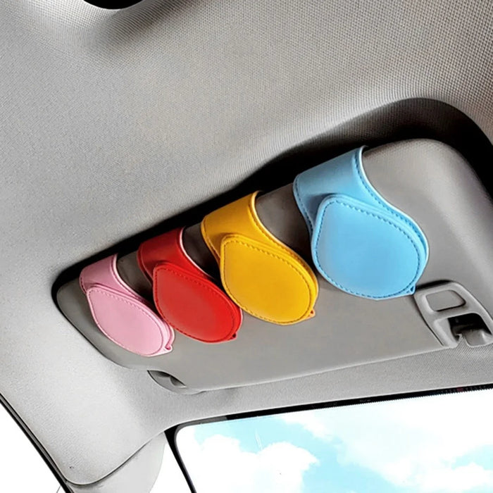 Portable Sunglasses Holder Bill Holder Clip Card Storage Accessories for Car Visor - Black - 6
