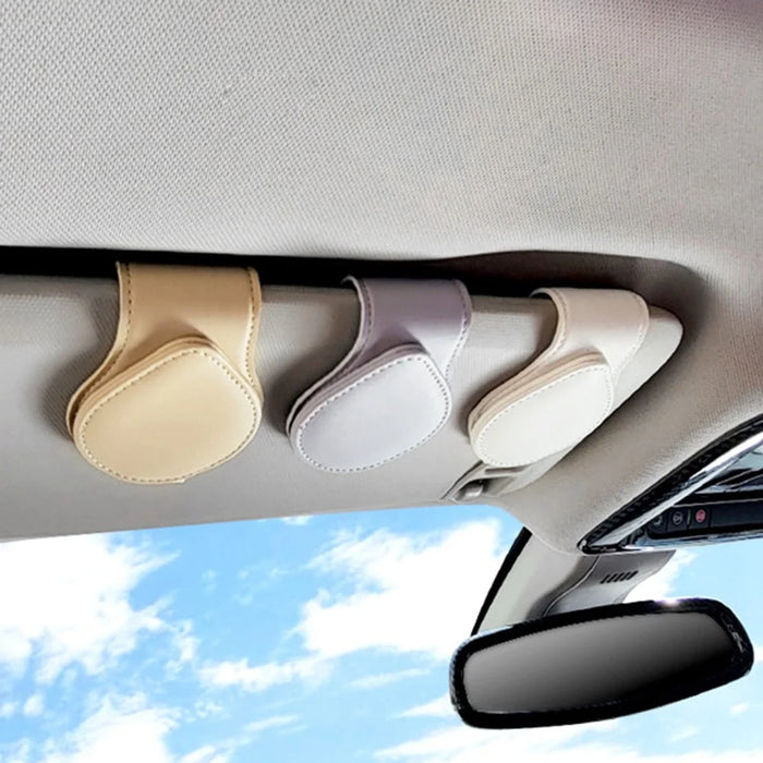 Portable Sunglasses Holder Bill Holder Clip Card Storage Accessories for Car Visor - Black - 7
