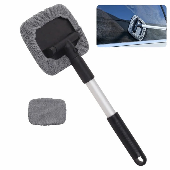 DM-095 32.5-46.5cm Window Cleaner with Handle and Microfiber Cloth Cleaning Tool Car Windshield Cleaning Device - 1