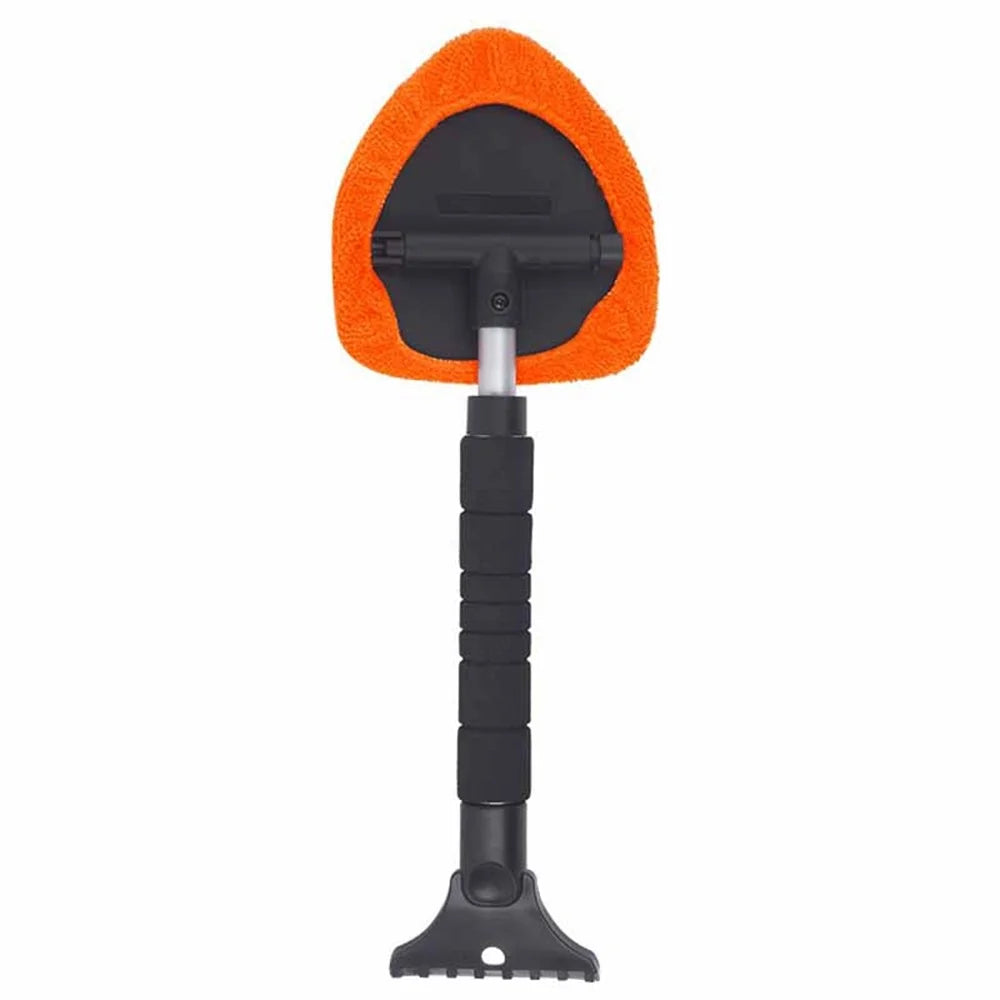 DM-132 2-in-1 Window Windshield Cleaning Tool Car Window Snow Scraper with 38-52cm Extendable Handle and Microfiber Cloth Window Cleaning Brush - 2
