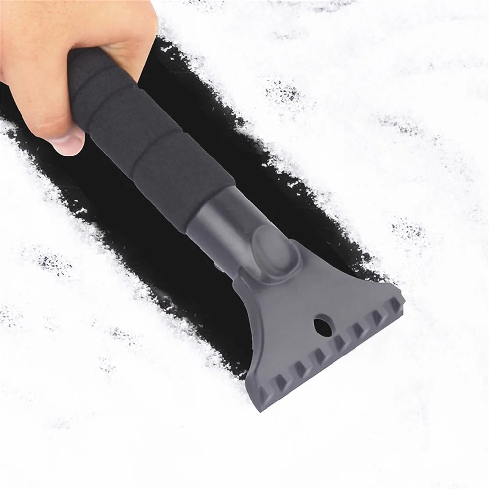 DM-132 2-in-1 Window Windshield Cleaning Tool Car Window Snow Scraper with 38-52cm Extendable Handle and Microfiber Cloth Window Cleaning Brush - 3