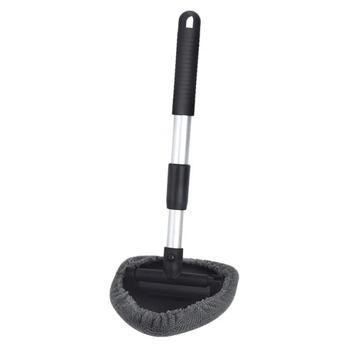 DM-130 Window Windshield Cleaning Tool with 34-49cm Extendable Handle and Microfiber Cloth Car Window Cleaner Triangle Cleaning Wipe - 1