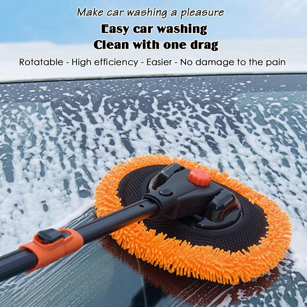 9595 Telescopic Long Handle Car Wash Broom Soft Washing Mop Non Scratch Cleaning Tool - 3