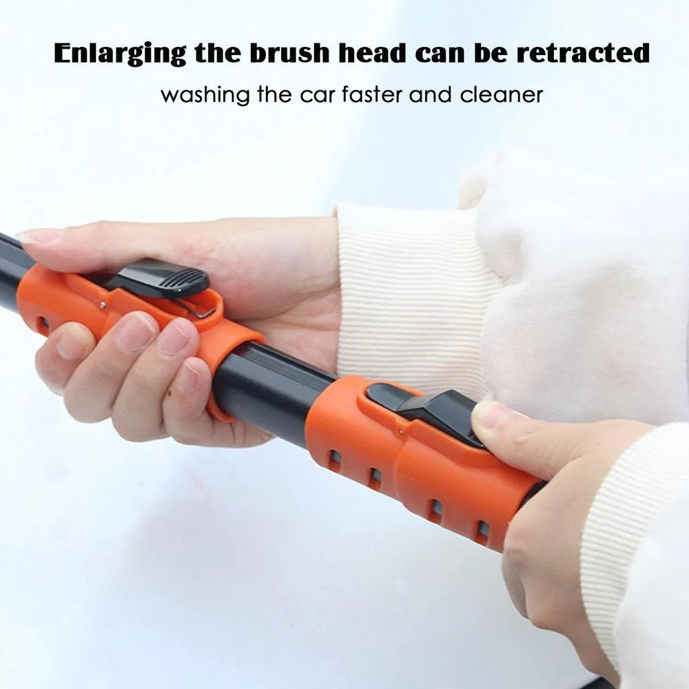 9595 Telescopic Long Handle Car Wash Broom Soft Washing Mop Non Scratch Cleaning Tool - 4