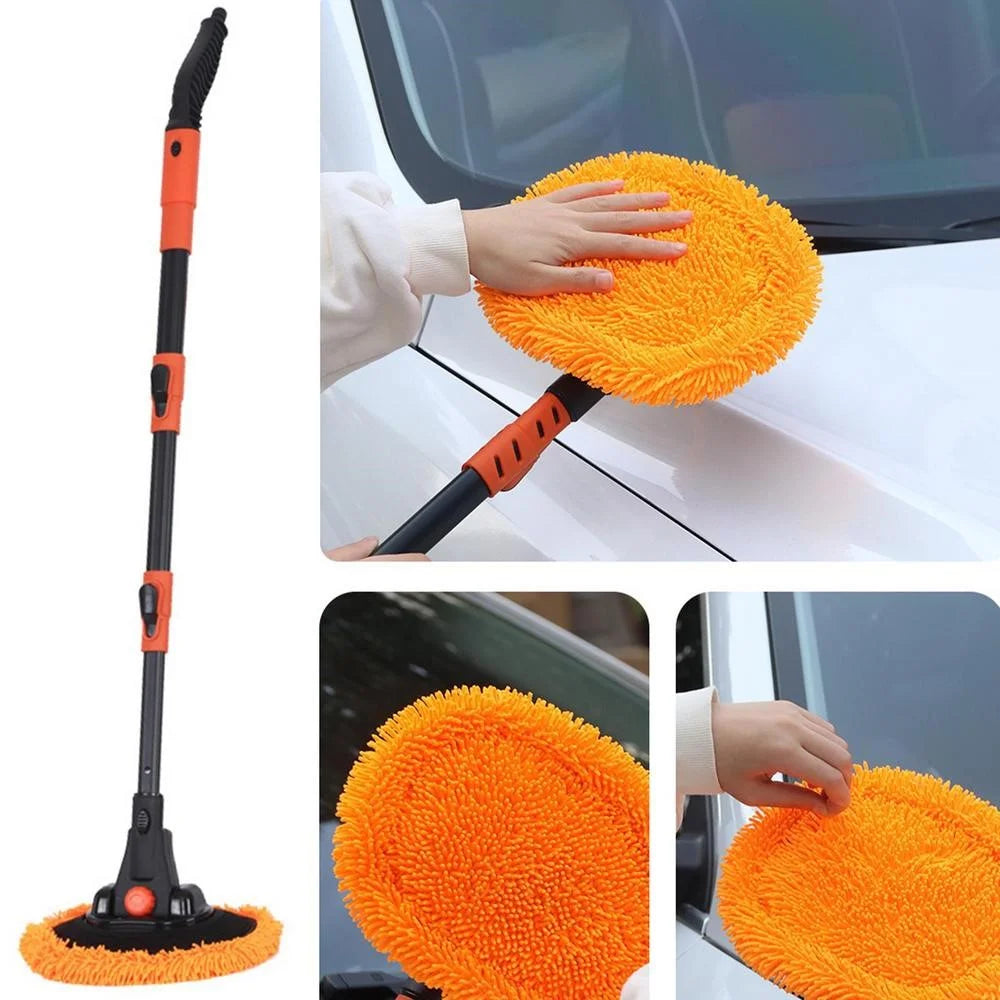 9595 Telescopic Long Handle Car Wash Broom Soft Washing Mop Non Scratch Cleaning Tool - 6