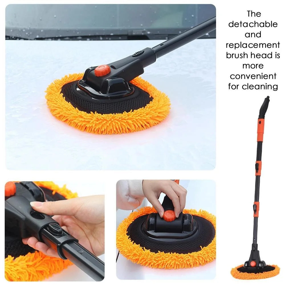 9595 Telescopic Long Handle Car Wash Broom Soft Washing Mop Non Scratch Cleaning Tool - 7