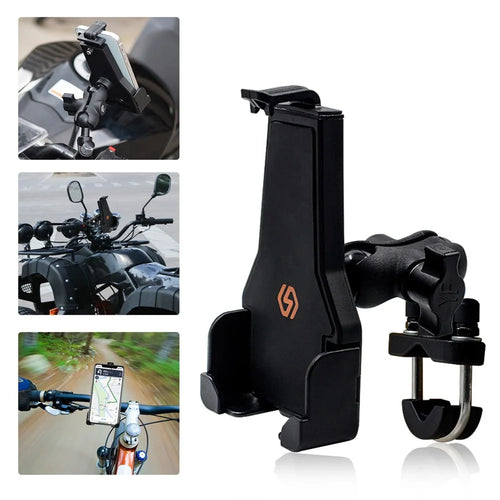 CS-1287A1 Motorcycle Rearview Mirror / Handlebar Mount Mobile Phone Holder Electric Vehicle GPS Bracket - 1