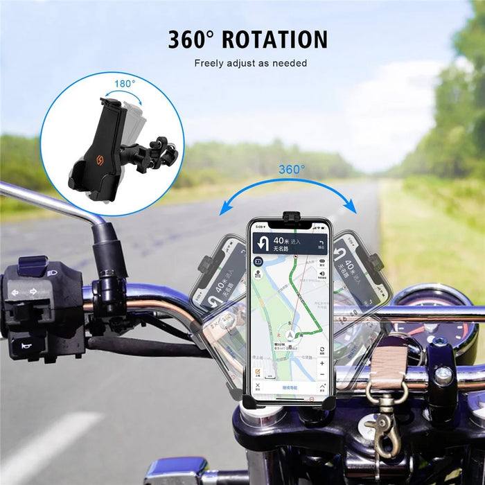 CS-1287A1 Motorcycle Rearview Mirror / Handlebar Mount Mobile Phone Holder Electric Vehicle GPS Bracket - 4