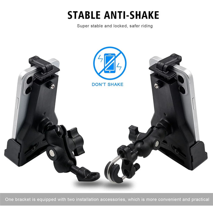 CS-1287A1 Motorcycle Rearview Mirror / Handlebar Mount Mobile Phone Holder Electric Vehicle GPS Bracket - 6