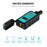 ZH-1422B2 Motorcycle Handlebar Charger USB+Type-C Port Adapter Socket, with Voltmeter Display and 1m SAE Extension Cable - 4