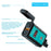 ZH-1422B2 Motorcycle Handlebar Charger USB+Type-C Port Adapter Socket, with Voltmeter Display and 1m SAE Extension Cable - 5