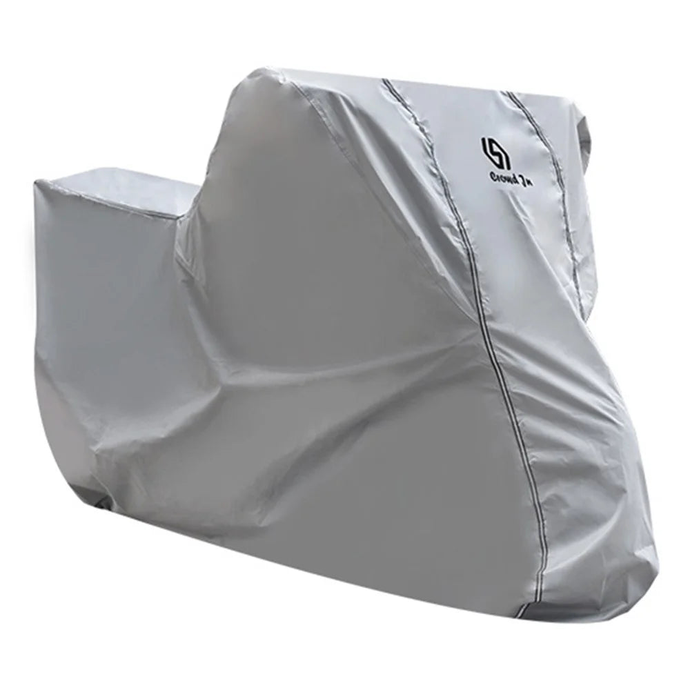 WUPP CS-1410 Motorcycle Cover Thickened Oxford Fabric All Season Waterproof Motorbike Cover (M Size) - Silver - 1