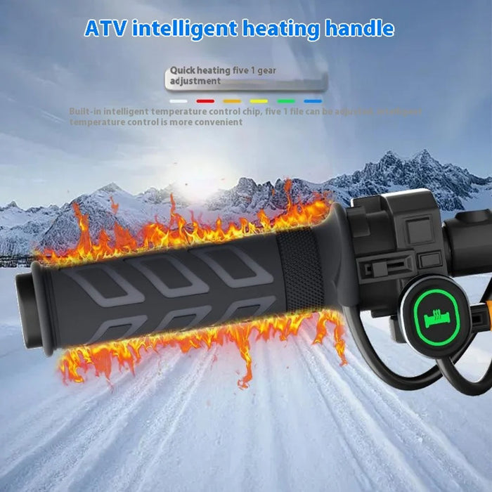 WUPP CS-1956E2 Oval Metal Switch Heated Grips M4 Arrow ATV Heating Handle Grips - 2