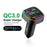 K34 5 Port USB Car Charger(4 USB+Type C) Cigarette Lighter Adapter with LED Display - Black - 2