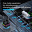 K34 5 Port USB Car Charger(4 USB+Type C) Cigarette Lighter Adapter with LED Display - Black - 3