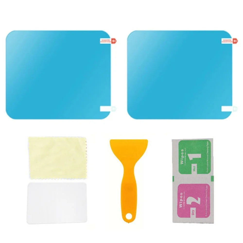 2Pcs Square 200x240mm Car Rear View Mirror Film PET Anti-Fog Rainproof Mirror Film with Tools - 1