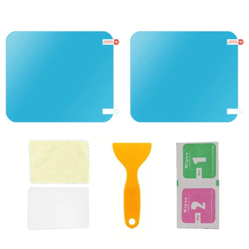 2Pcs Square 200x240mm Car Rear View Mirror Film PET Anti-Fog Rainproof Mirror Film with Tools - 1