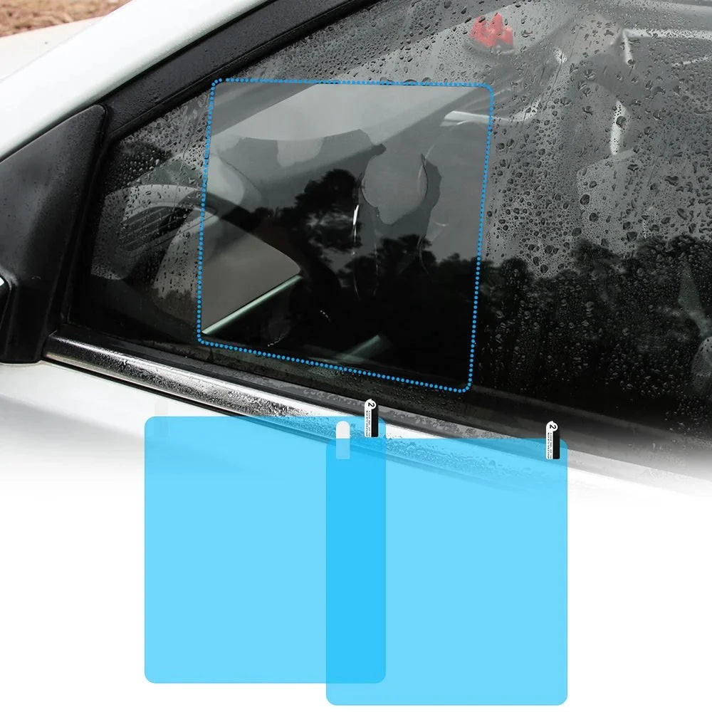2Pcs Square 200x240mm Car Rear View Mirror Film PET Anti-Fog Rainproof Mirror Film with Tools - 3