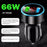 66W Dual USB Phone Fast Charging Adapter Voltage Digital Display Car Charger - 2