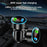 66W Dual USB Phone Fast Charging Adapter Voltage Digital Display Car Charger - 6