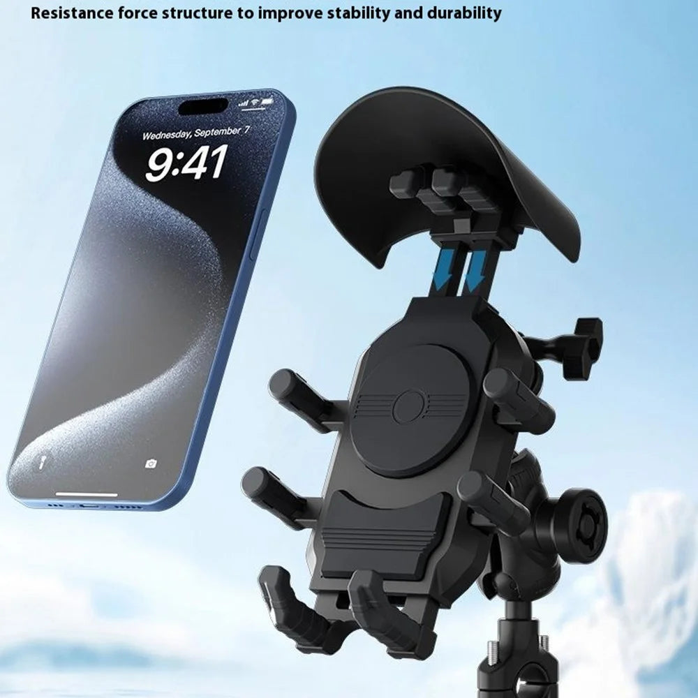 WUPP CS-2056B2 Motorcycle Handlebar Phone Holder Anti-Shock Phone Mount Stand - 5