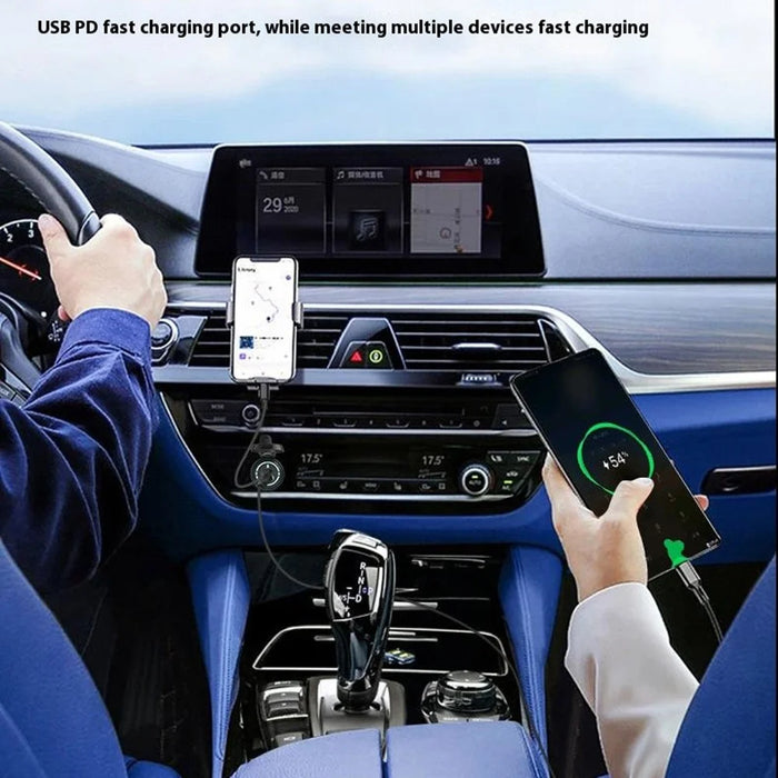 WUPP ZH-1786B2 QC3.0 Charger USB+Type-C Socket with Silicone Cap and 60cm Cable - 5