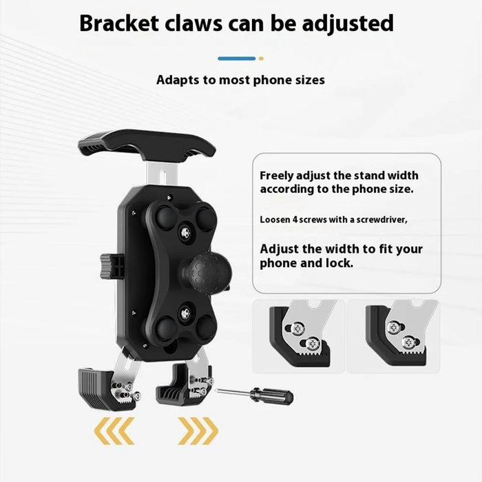 WUPP CS-051A2 Motorcycle Phone Holder Mirror Mount Anti-Shock Phone Bracket - 3
