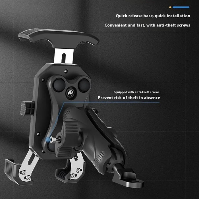 WUPP CS-051A2 Motorcycle Phone Holder Mirror Mount Anti-Shock Phone Bracket - 5