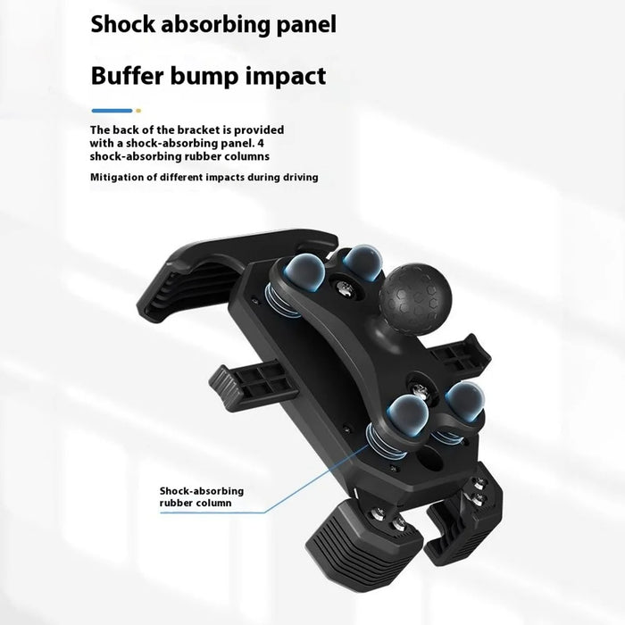 WUPP CS-051A2 Motorcycle Phone Holder Mirror Mount Anti-Shock Phone Bracket - 6