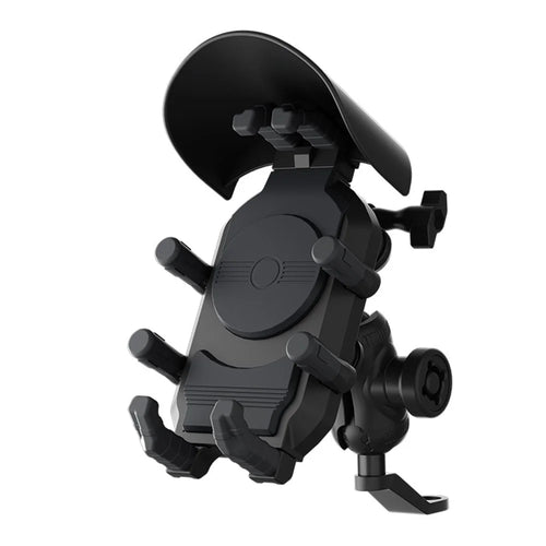 WUPP CS-2056B1 Motorcycle Phone Holder Rearview Mirror Mount Anti-Shock Phone Bracket - 1