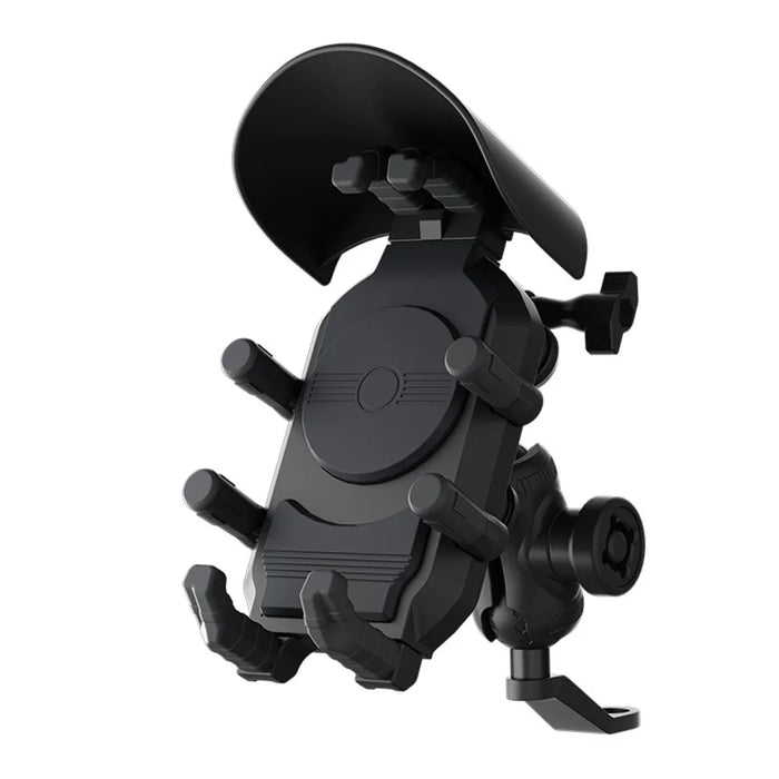 WUPP CS-2056B1 Motorcycle Phone Holder Rearview Mirror Mount Anti-Shock Phone Bracket - 1