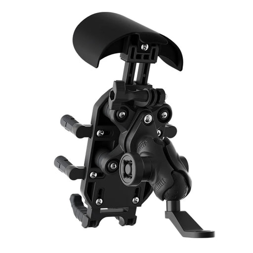 WUPP CS-2056B1 Motorcycle Phone Holder Rearview Mirror Mount Anti-Shock Phone Bracket - 2
