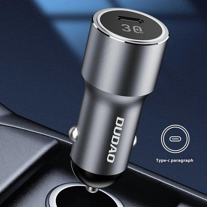 DUDAO R14 30W PD Fast Car Charger Type-C Single Port Cigarette Lighter Power Adapter - 3