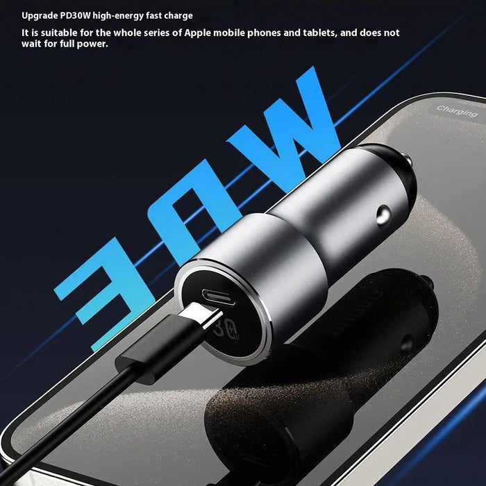 DUDAO R14 30W PD Fast Car Charger Type-C Single Port Cigarette Lighter Power Adapter - 4