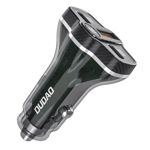 DUDAO R78 PD QC Fast Charging USB + Dual Type-C Cigarette Lighter Car Charger - 1