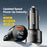 ESSAGER 140W Fast Charging Adapter Digital Display USB A + Type C Car Charger - 3