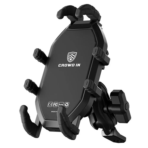 WUPP CS-2072B1 Motorcycle Rearview Mirror Phone Mount Anti-Theft Cellphone Holder - 1