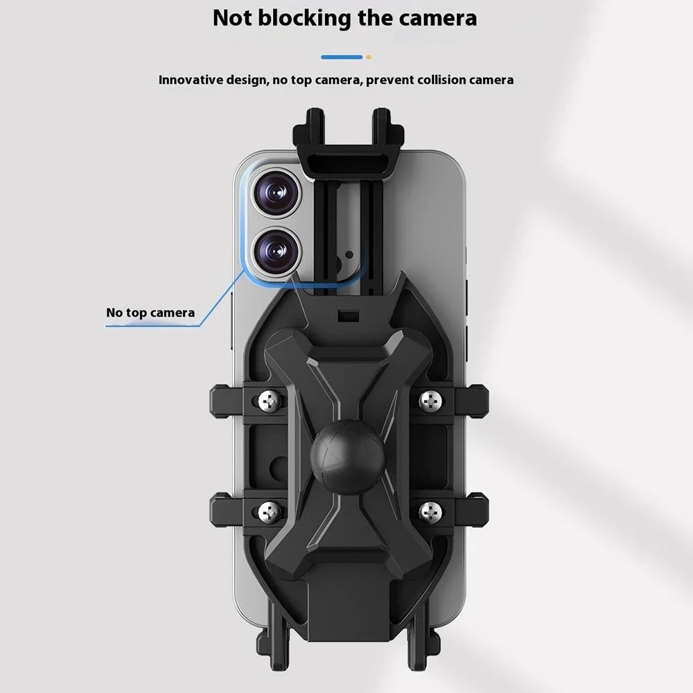 WUPP CS-2072B1 Motorcycle Rearview Mirror Phone Mount Anti-Theft Cellphone Holder - 6