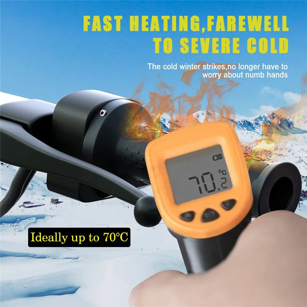 CS-1324A1 1 Pair 5 Gears Temperature Adjustable Winter ATV Motorcycle Heated Grips Electric Heating Hand Grips - 3