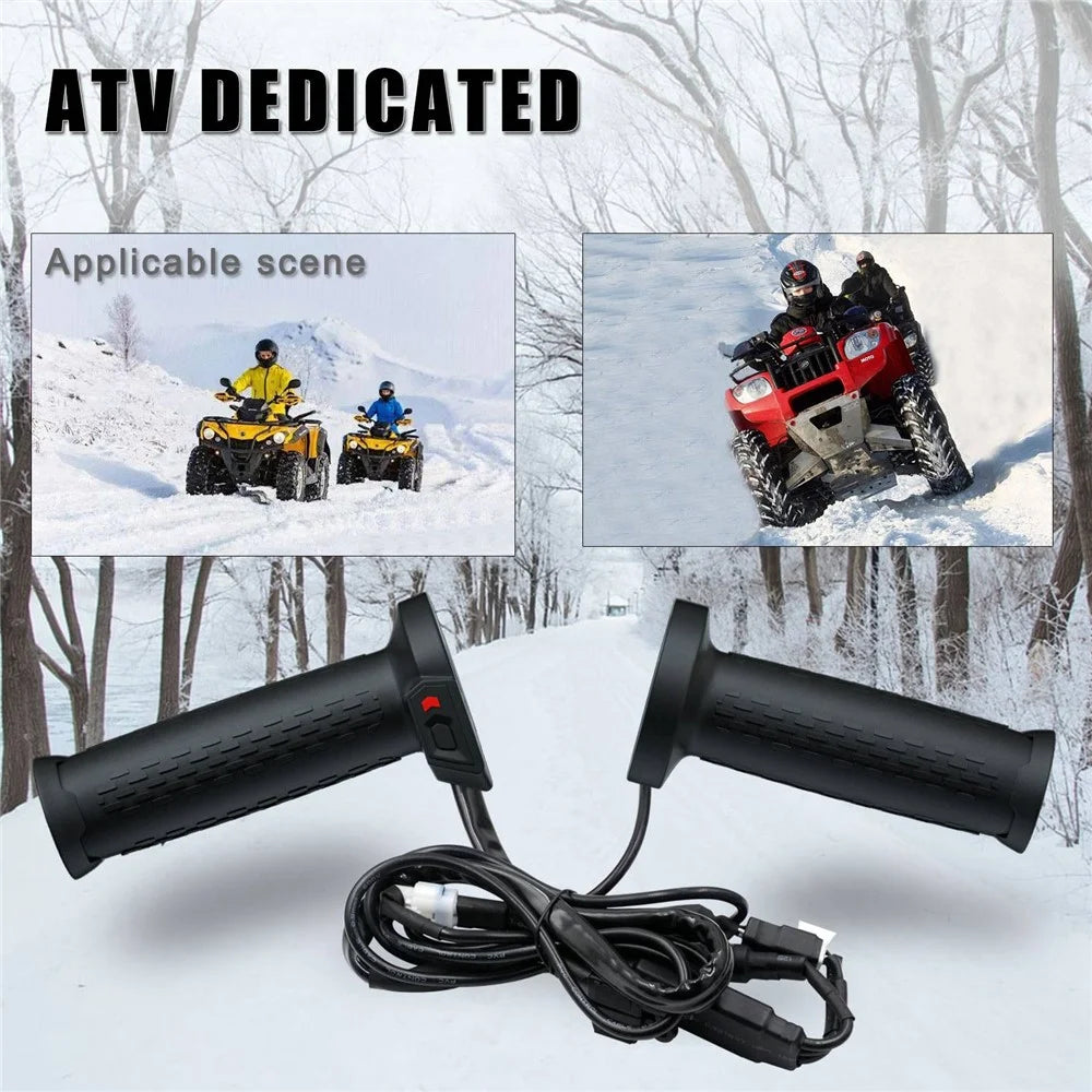 CS-1324A1 1 Pair 5 Gears Temperature Adjustable Winter ATV Motorcycle Heated Grips Electric Heating Hand Grips - 6
