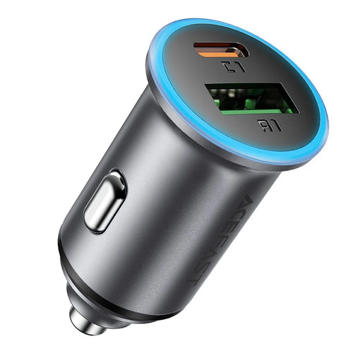 ACEFAST B15 65W Metal Car Charger Dual Port USB-A + USB-C Fast Charging Car Power Adapter Cigarette Lighter - 1