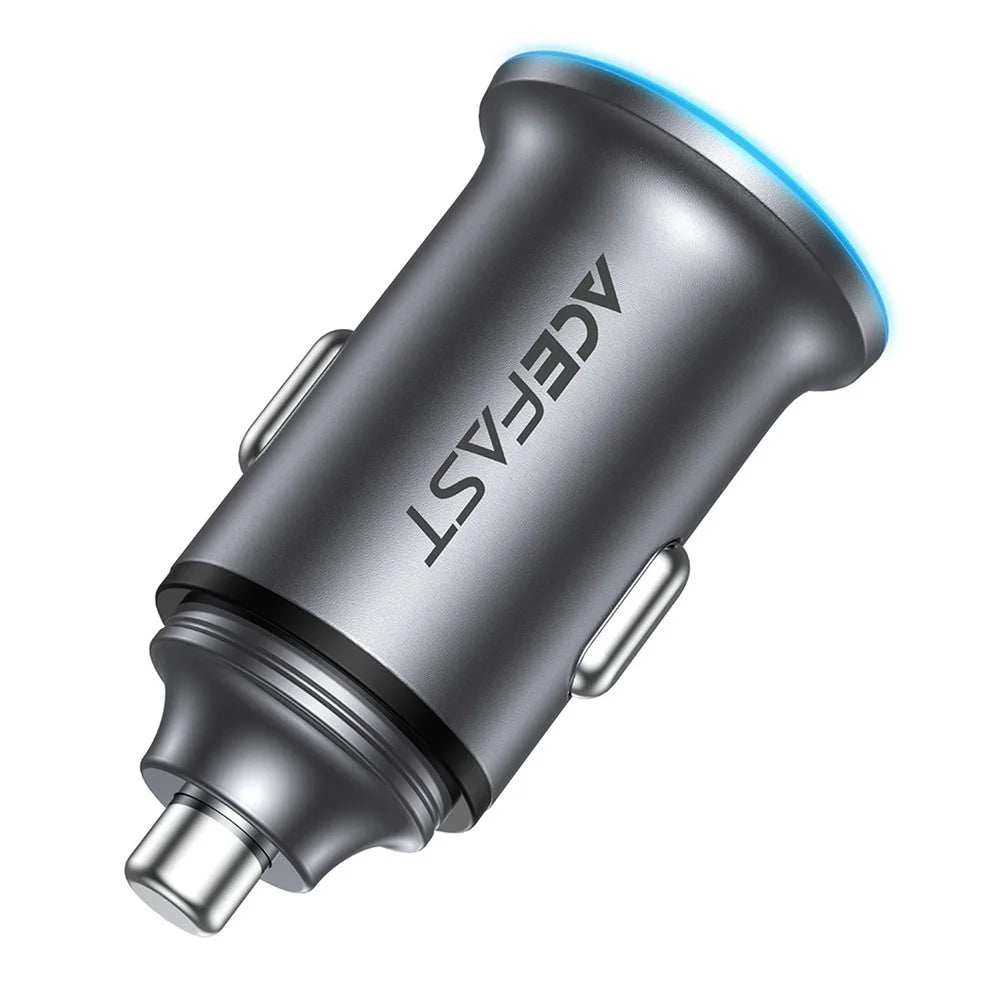 ACEFAST B15 65W Metal Car Charger Dual Port USB-A + USB-C Fast Charging Car Power Adapter Cigarette Lighter - 4